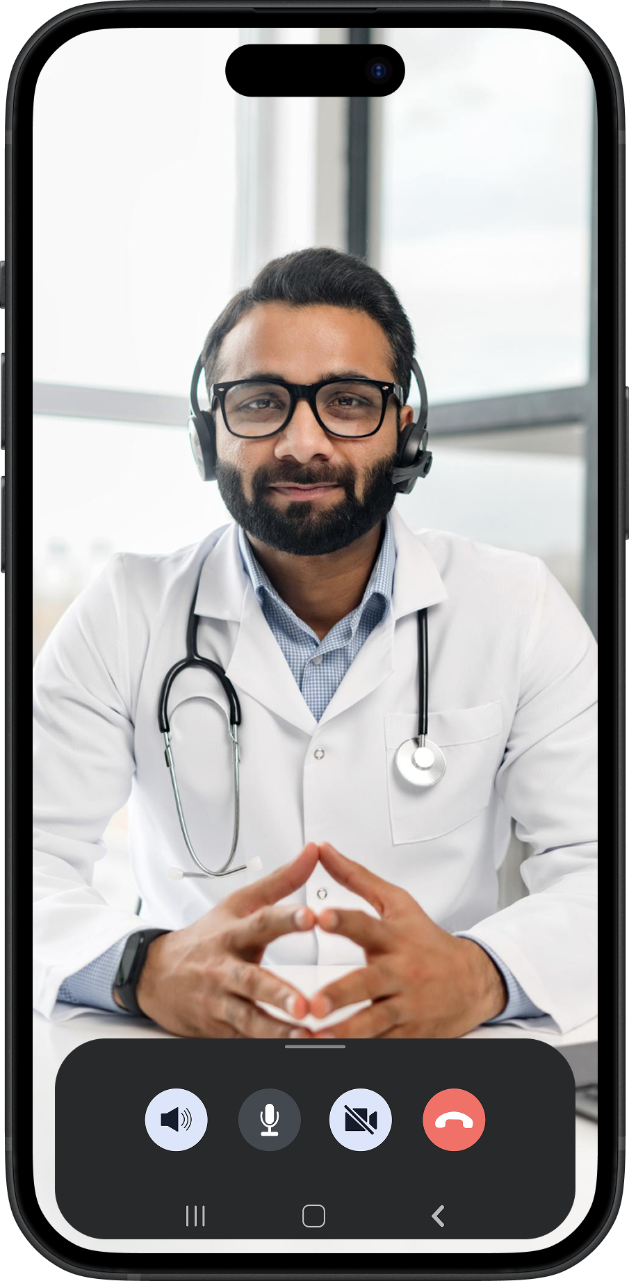 Doctor dashboard video call interface